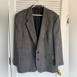 Dior men’s vintage black tweed wool 2 button sport coat size 46R